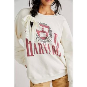 Free People Retrobrand LA Harvard Crew Neck Sweatshirt